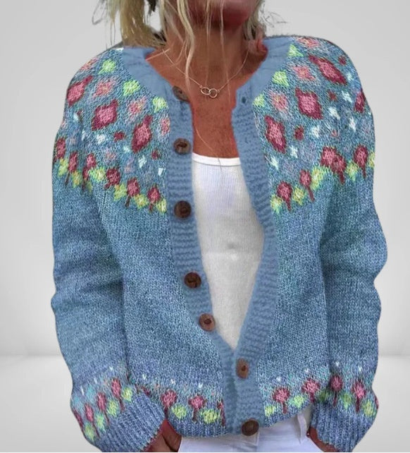 Geometric 3D Print Womens Cardigan Sweater