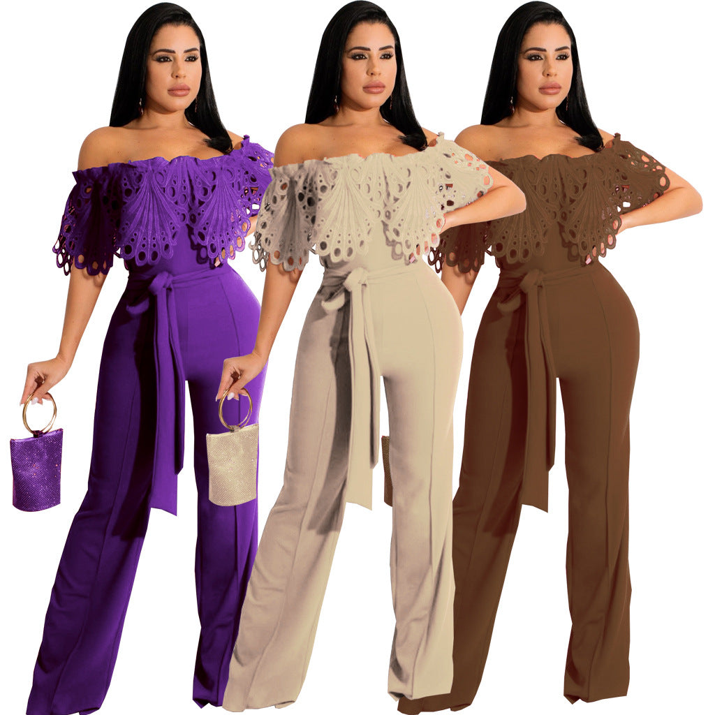 Strapless Solid Color Jumpsuit