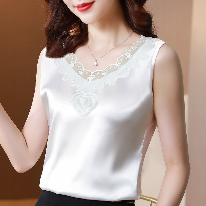 Base Shirt Large Size Sleeveless Top for Suit