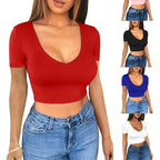 Cropped Square Neck T-Shirt Street