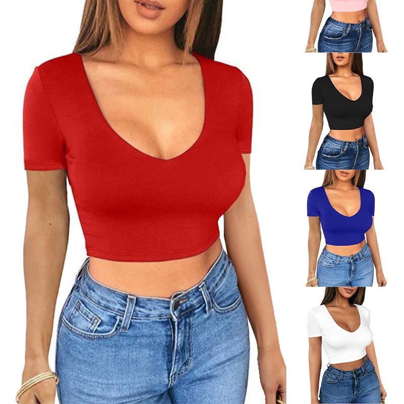 Cropped Square Neck T-Shirt Street