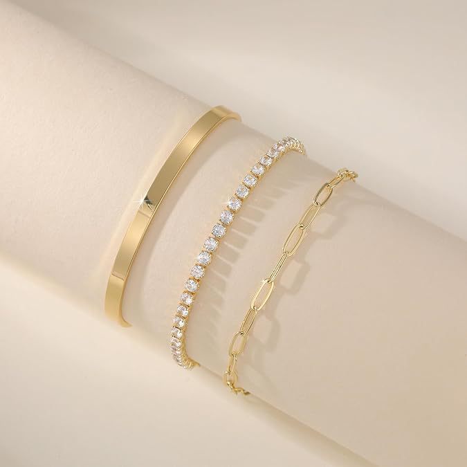 Inlaid single zirconia bracelet