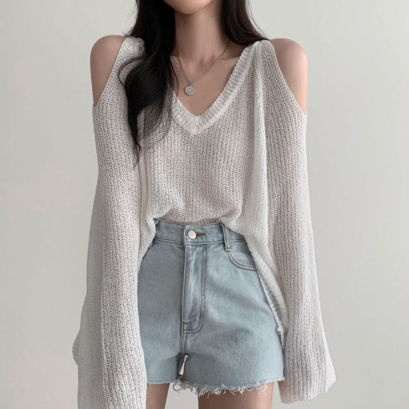 Linda Off-Shoulder Loose Knit Sweater
