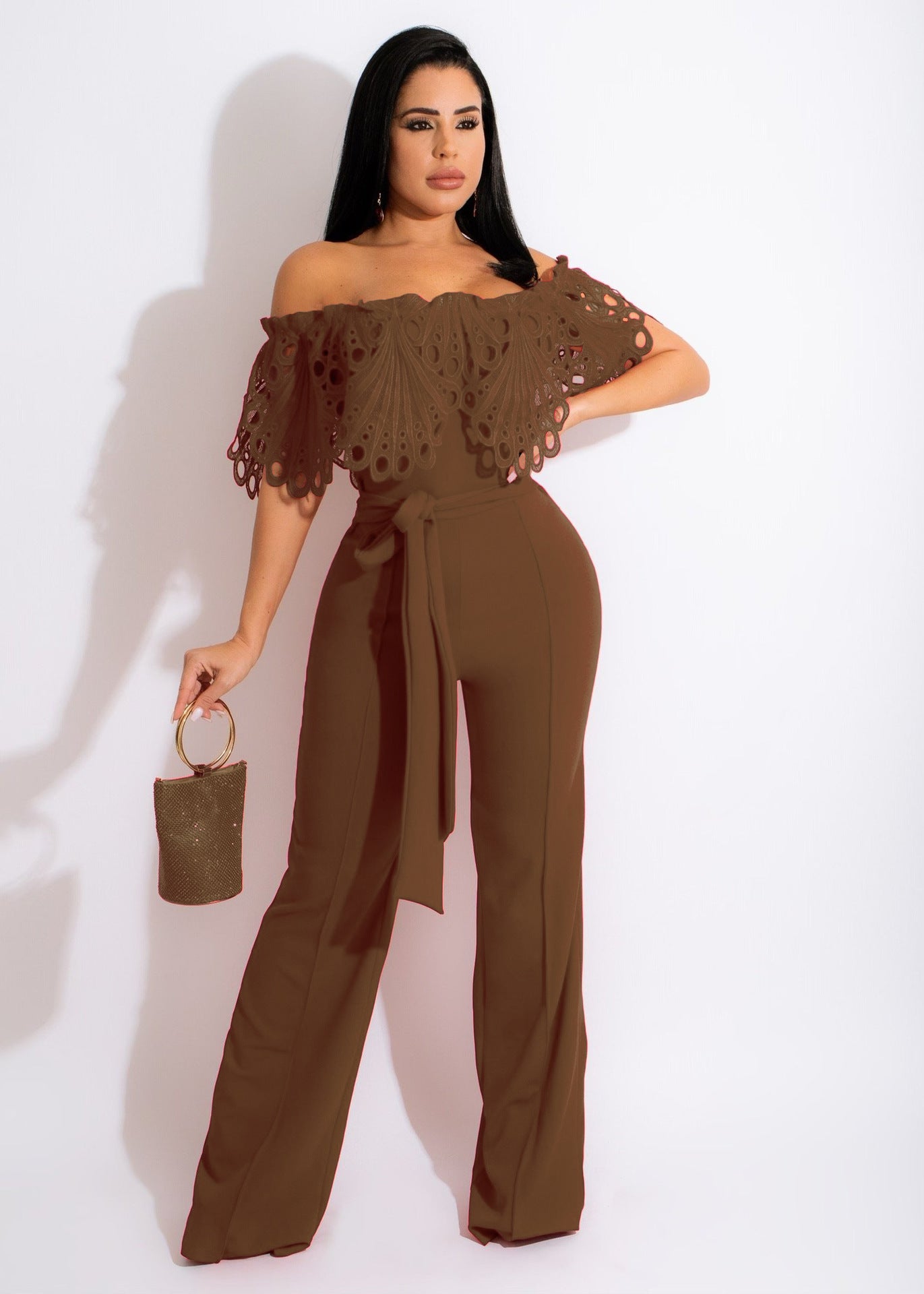 Strapless Solid Color Jumpsuit
