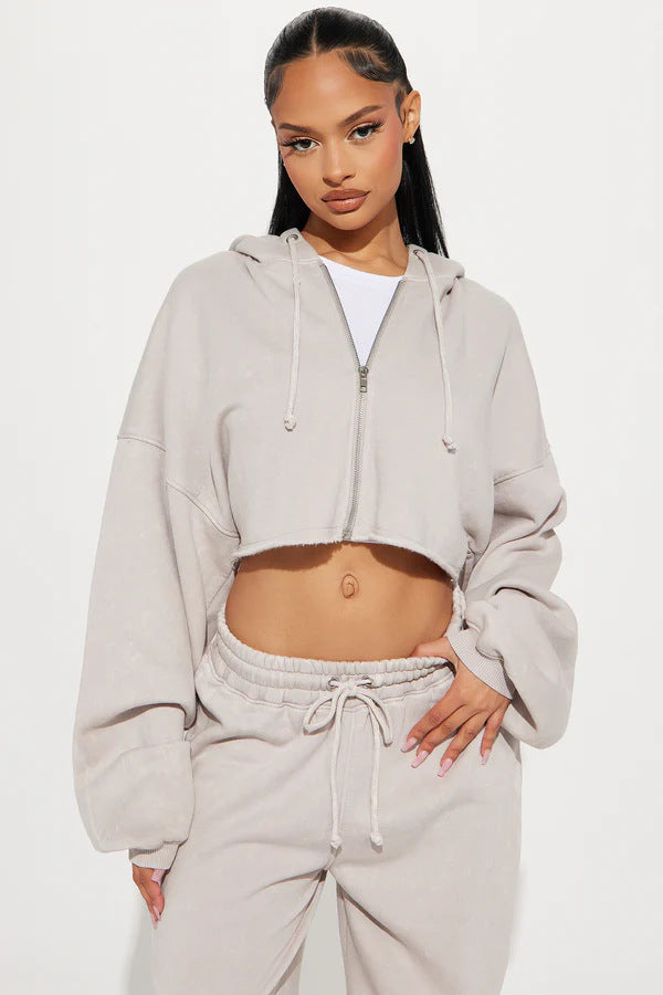 Bea long-sleeve sporty casual hoodie