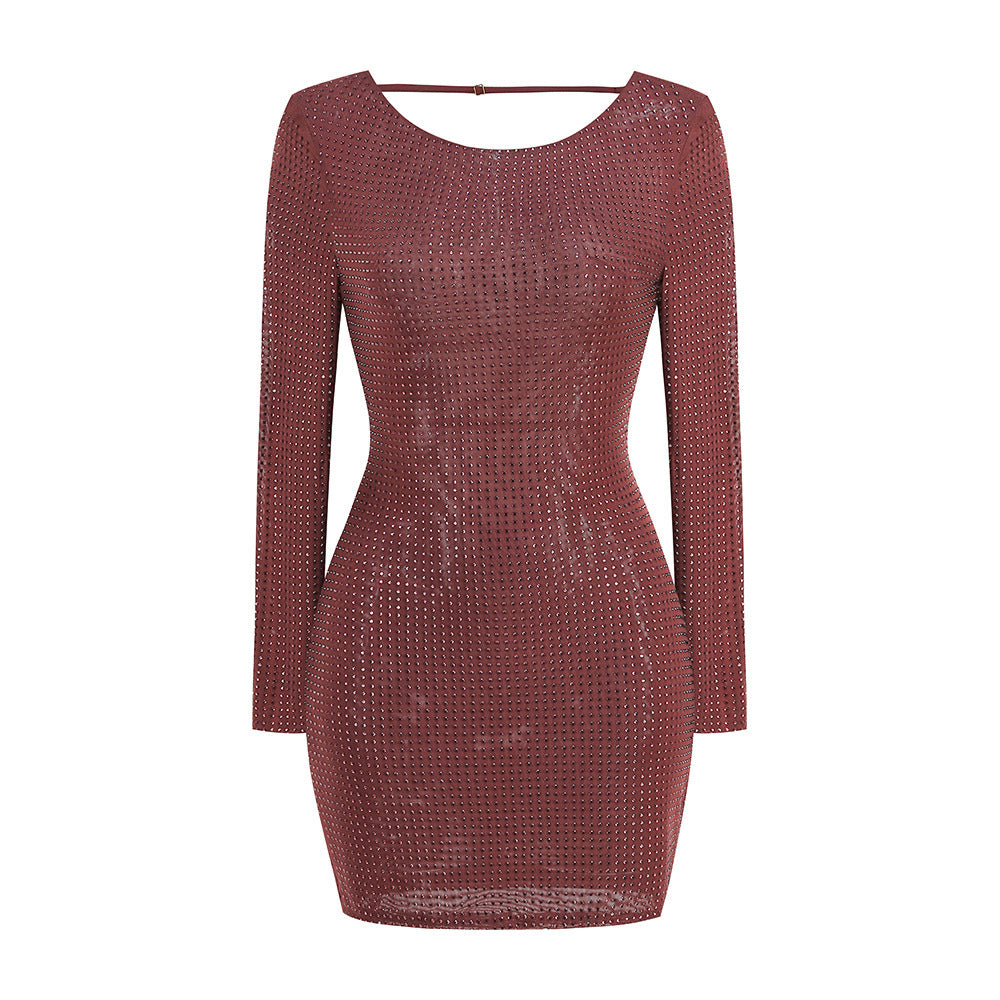 Tora Backless Rhinestone Bodycon Dress