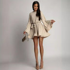 Women’s Lace Up Waist Short Dress