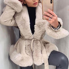 Faux Fur Collar Winter Coat