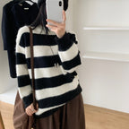 Alpaca wool striped sweater