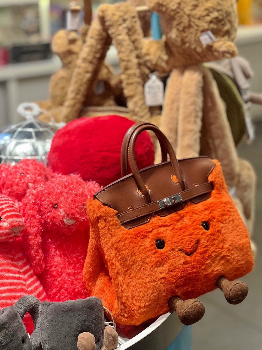Cute Plush Toy Handbag Mini Birkin Style