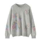 Cashmere butterfly flower sweater