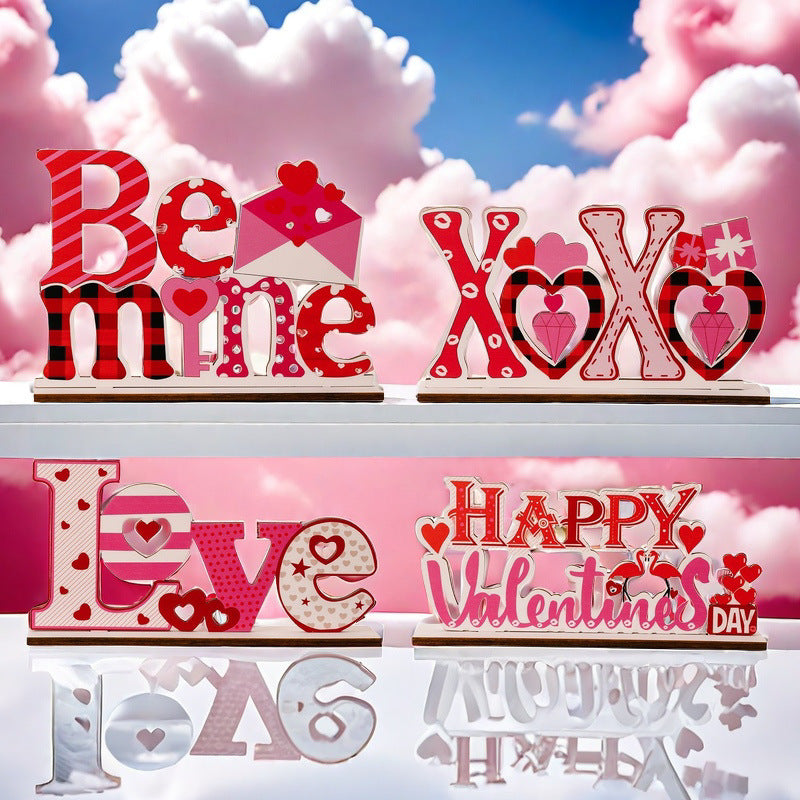 Love letter heart-shaped hollow decorative ornament