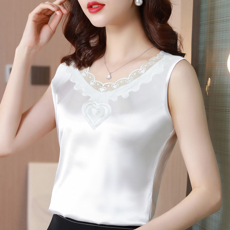 Base Shirt Large Size Sleeveless Top for Suit