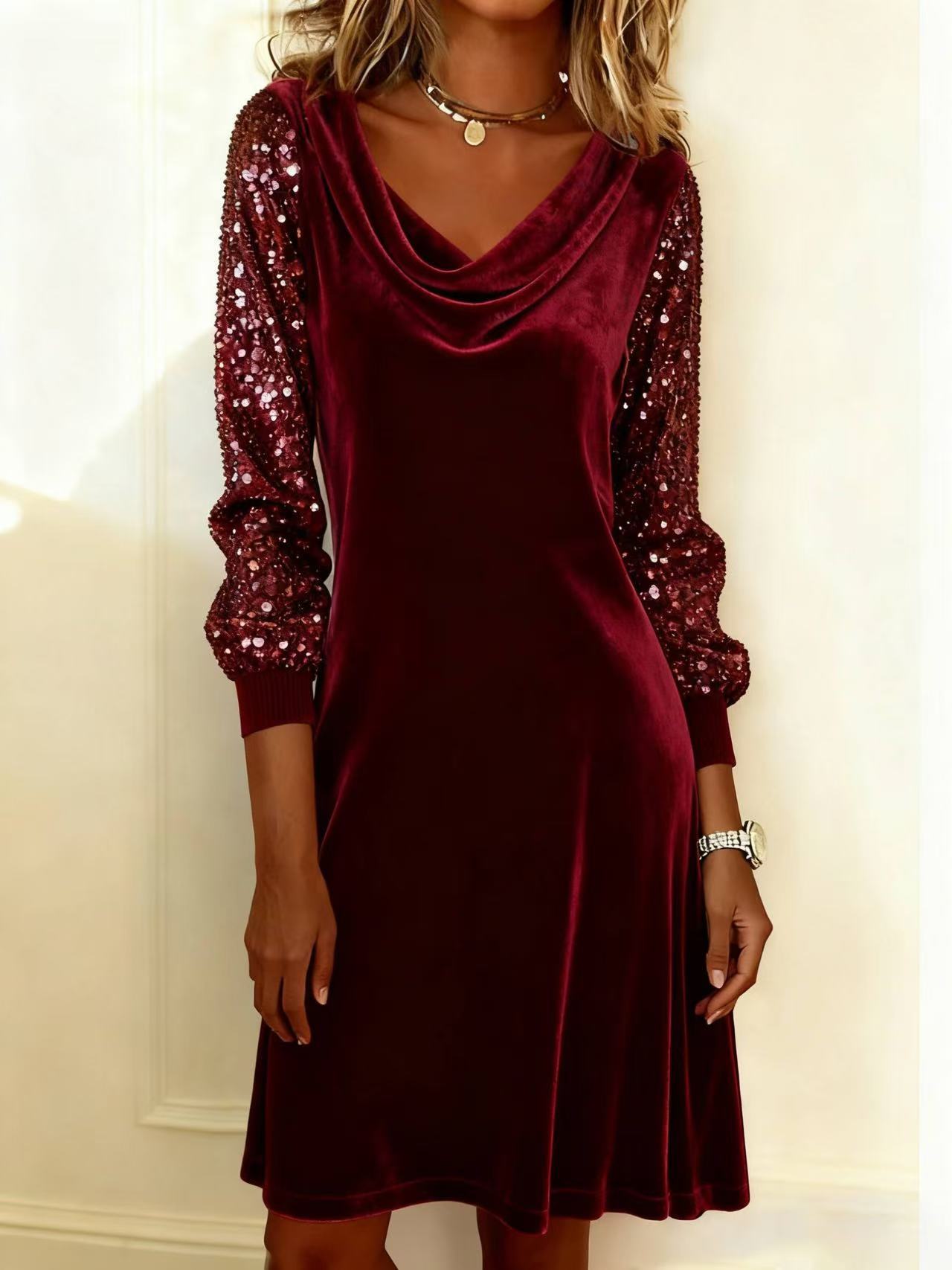 Dana Velvet Sequin Dress