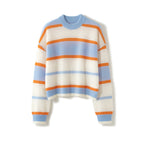 Goat hair wide round-neck sweater