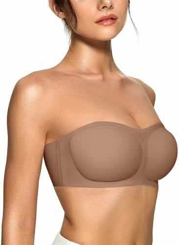 Wireless Strapless Push Up Bandeau Bra