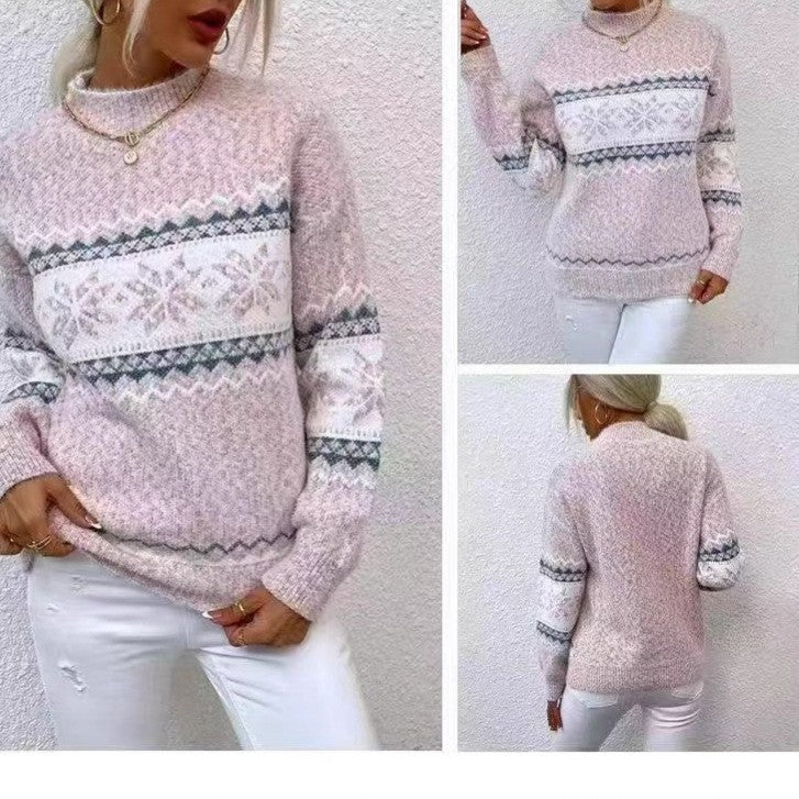 Jane | Snowflake Jacquard Sweater